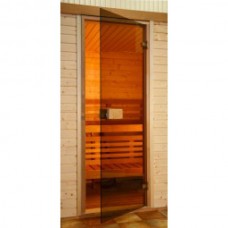 Дверь банная, 1900*800 мм, стекло-бронза, коробка-Абаш